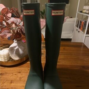 Hunter Green Tall Rain Boots
